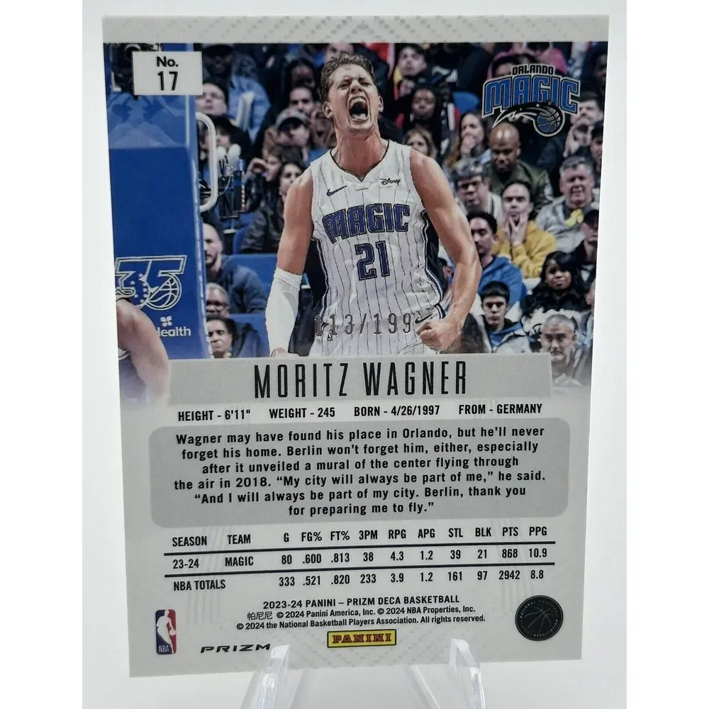 2023-24 Prizm‎ Deca Moritz Wagner Orlando Magic Red Prizm 113/199